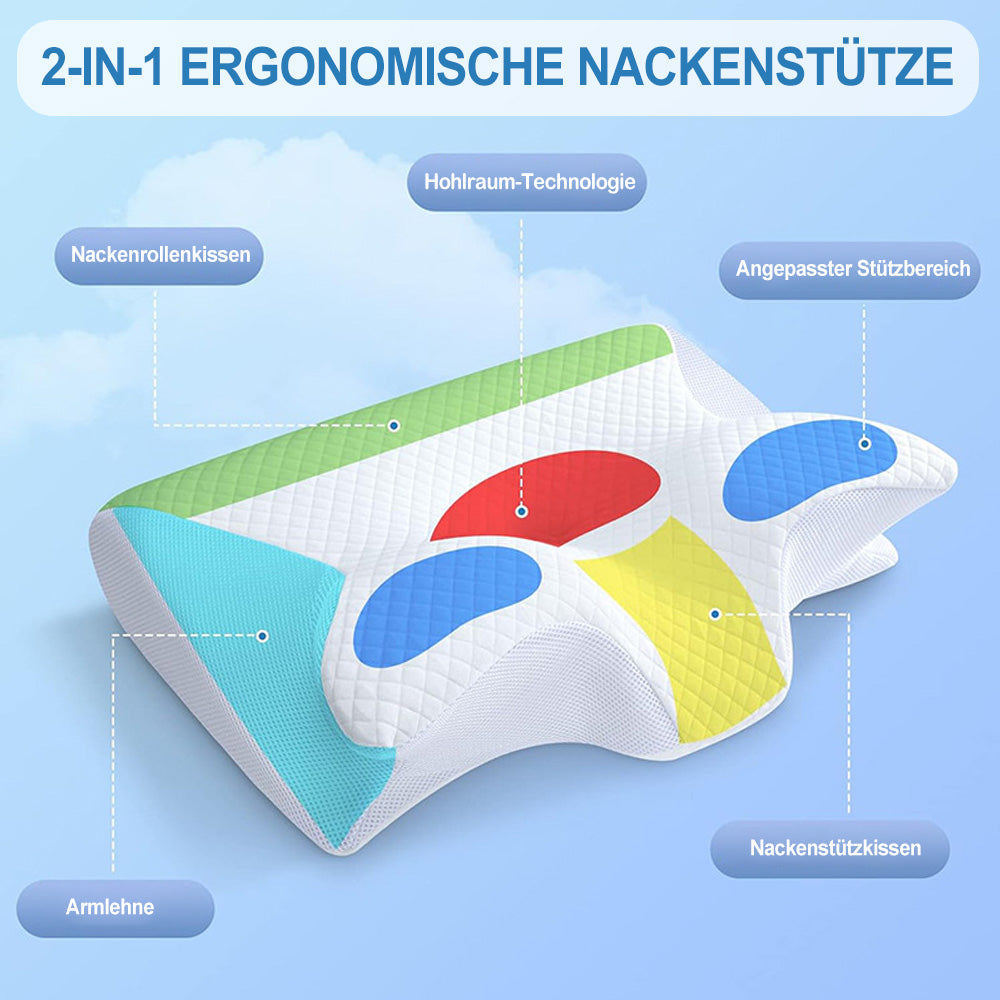 Premium Schlafkissen - Ergonomisch Geformt Für Spürbare Schmerzentlastung