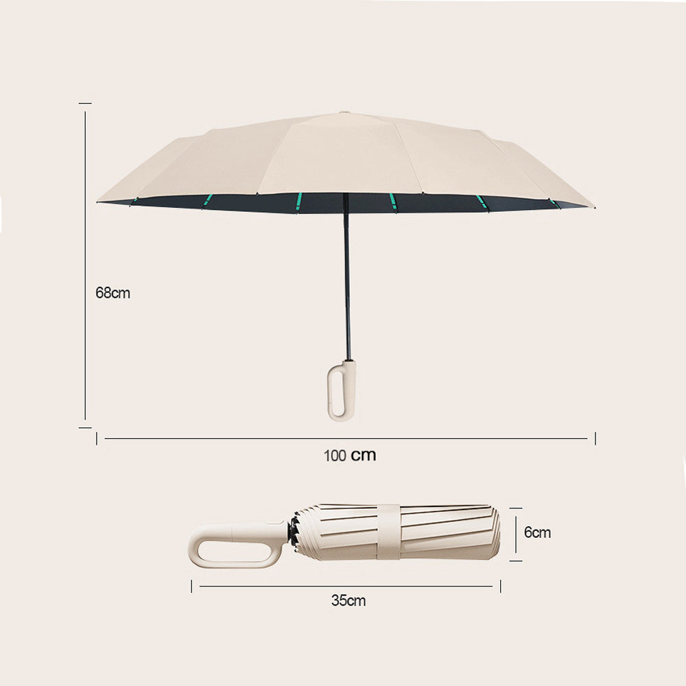 RainShield - Kompakter Reiseschirm Mit Windschutz – Automatisch Öffnen/Schließen & Verstärktes Rahmen
