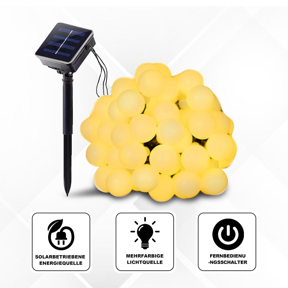 Solare Lichterkette Für Garten & Terrasse – Kabellos & Wetterfest