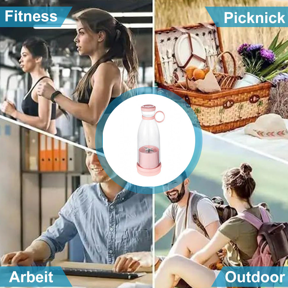 Tragbarer Entsafter – Kompakter Saft- und Smoothie-Mixer mit USB-Ladefunktion