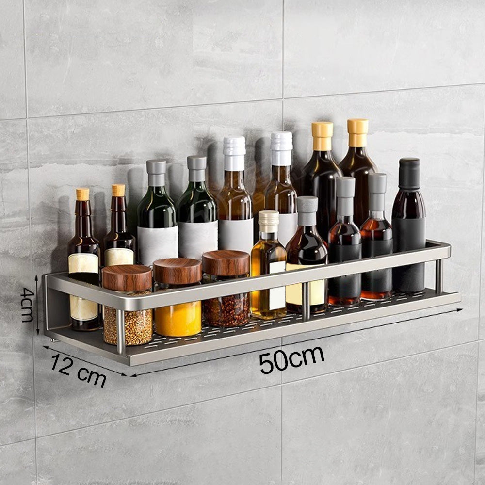 Zeitgemässes Regal In Grau/Schwarz – Perfekt Für Küche & Bad