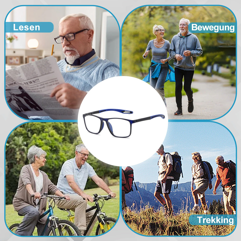 【+1.00 bis +4.00 intelligenter Zoom】Automatisch anpassende Weitsichtbrille - Kein Sehtest erforderlich