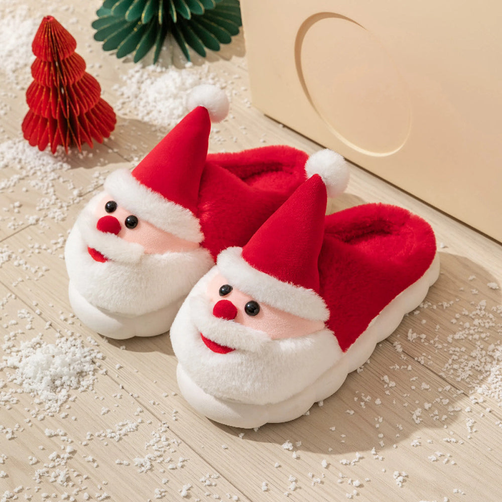 Winterjoy – Weihnachtsmann Hausschuhe - Warme Gemütliche Fest