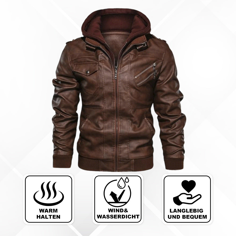 ThermoCore - Hochwertige Lederjacke Herren