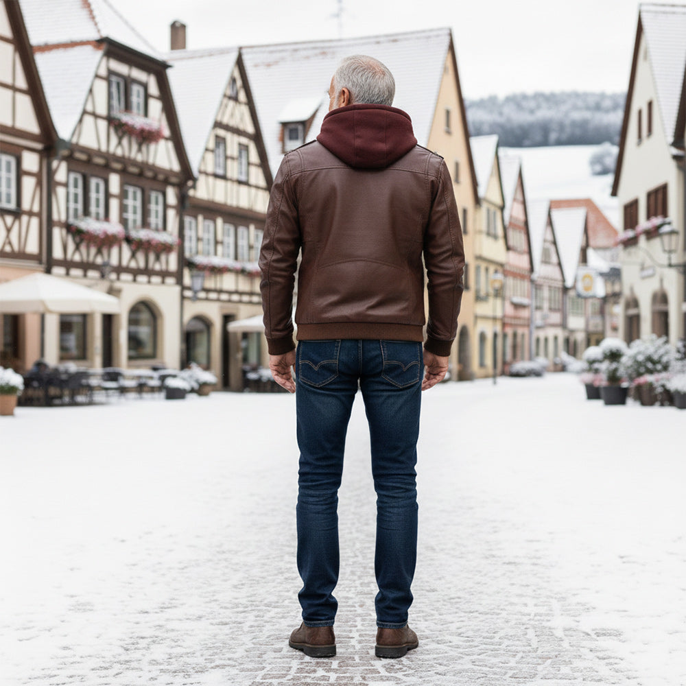 ThermoCore - Hochwertige Lederjacke Herren