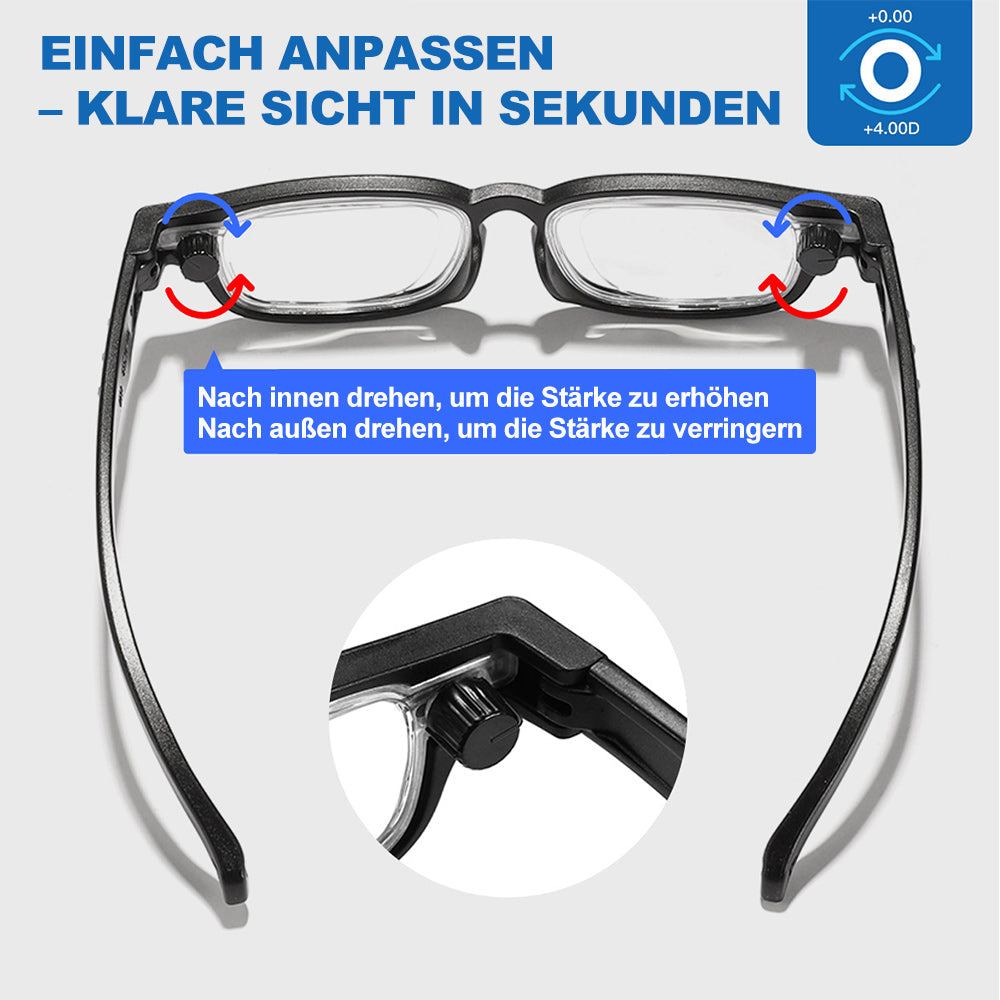 【+1.00 bis +4.00 intelligenter Zoom】Drehbare Dioptrieneinstellung - Kein Sehtest erforderlich