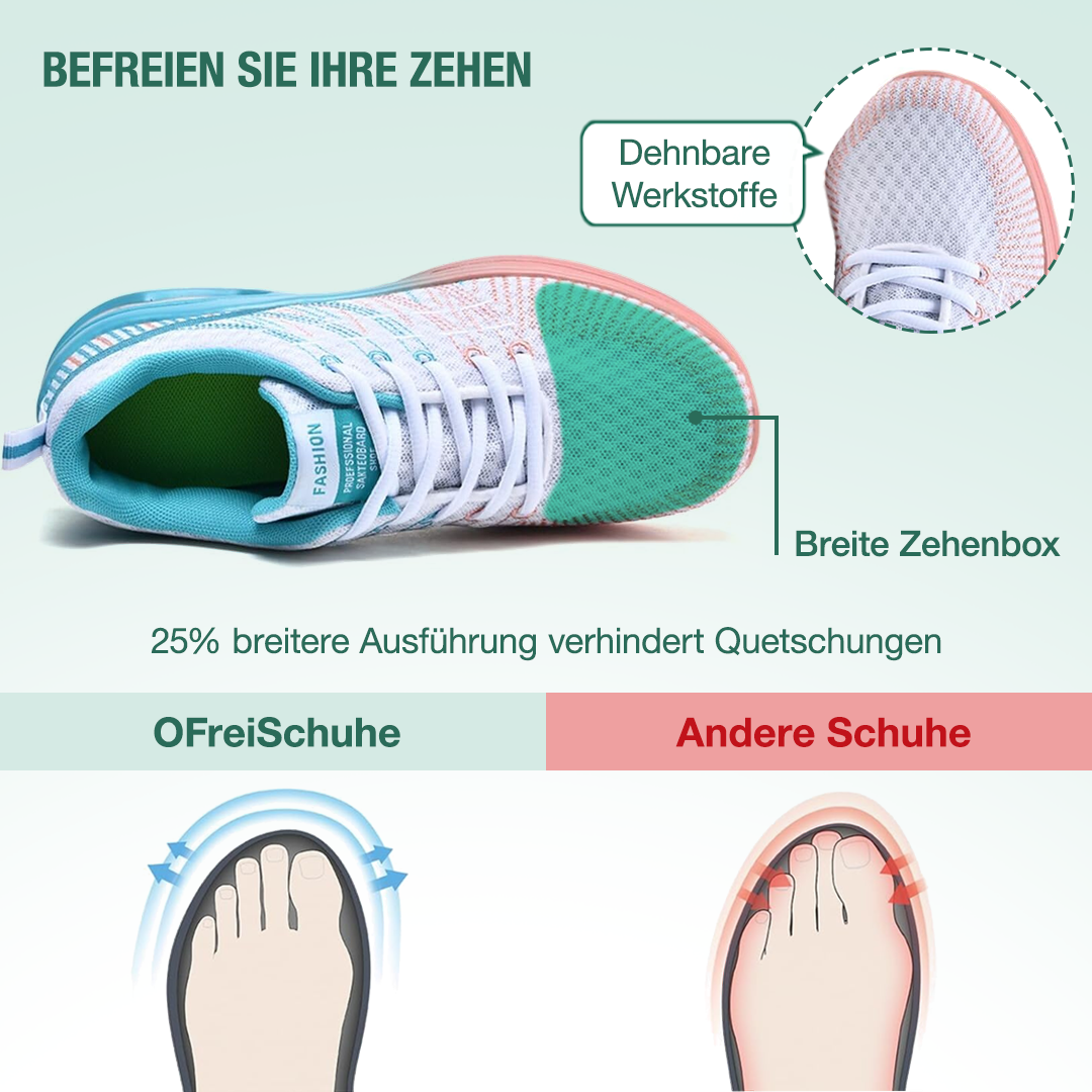 Hildaschritt Orthopädische Schuhe - Blau Koralle