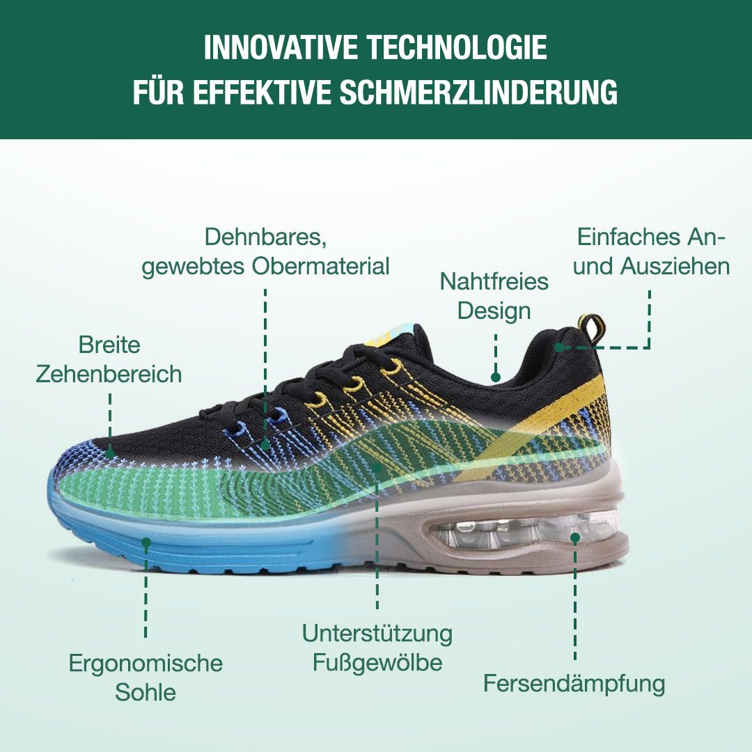 Hildaschritt Orthopädische Schuhe - Gelb Blau