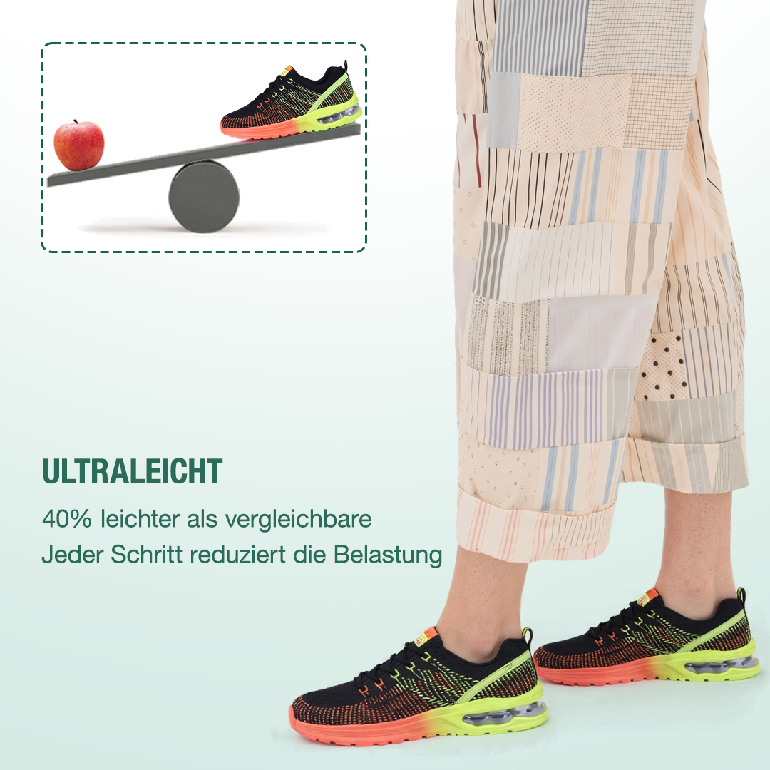 Hildaschritt Orthopädische Schuhe - Lindgrün Orange