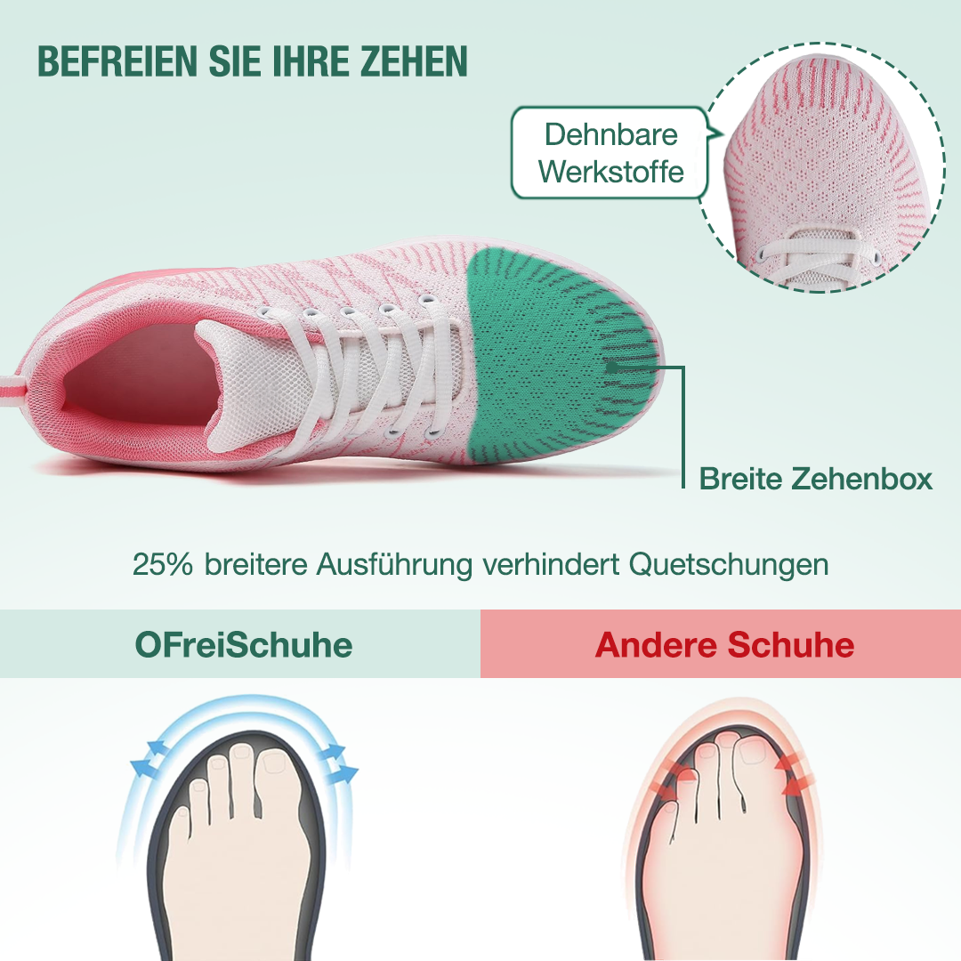 Hildaschritt Orthopädische Schuhe - Rosa Weiß