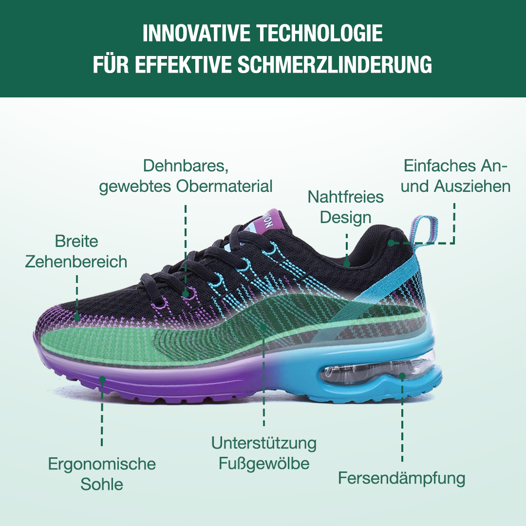 Hildaschritt Orthopädische Schuhe - Schwarz Lila