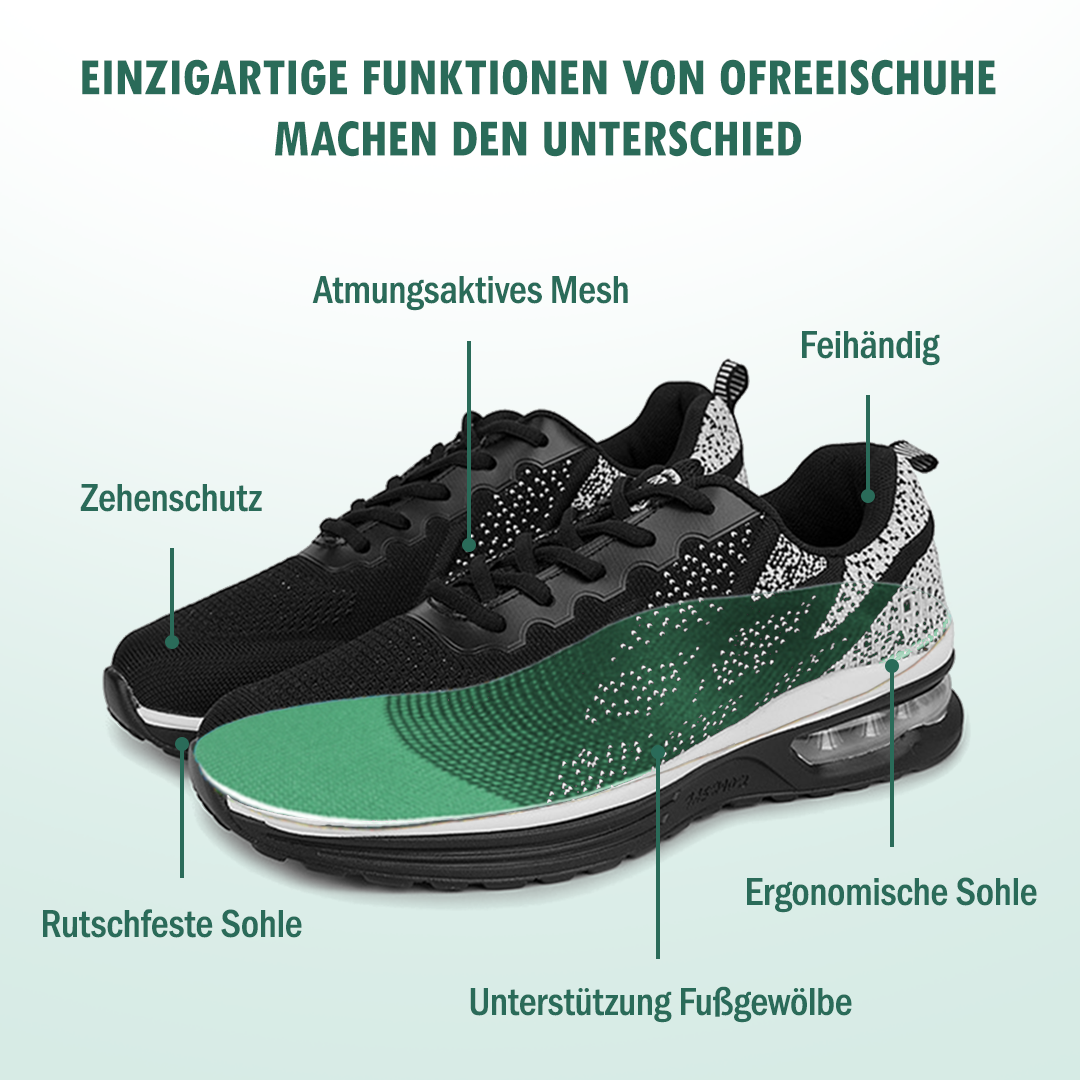 LuftFlex Orthopädische Schuhe Mesh - Schwarz Weiß