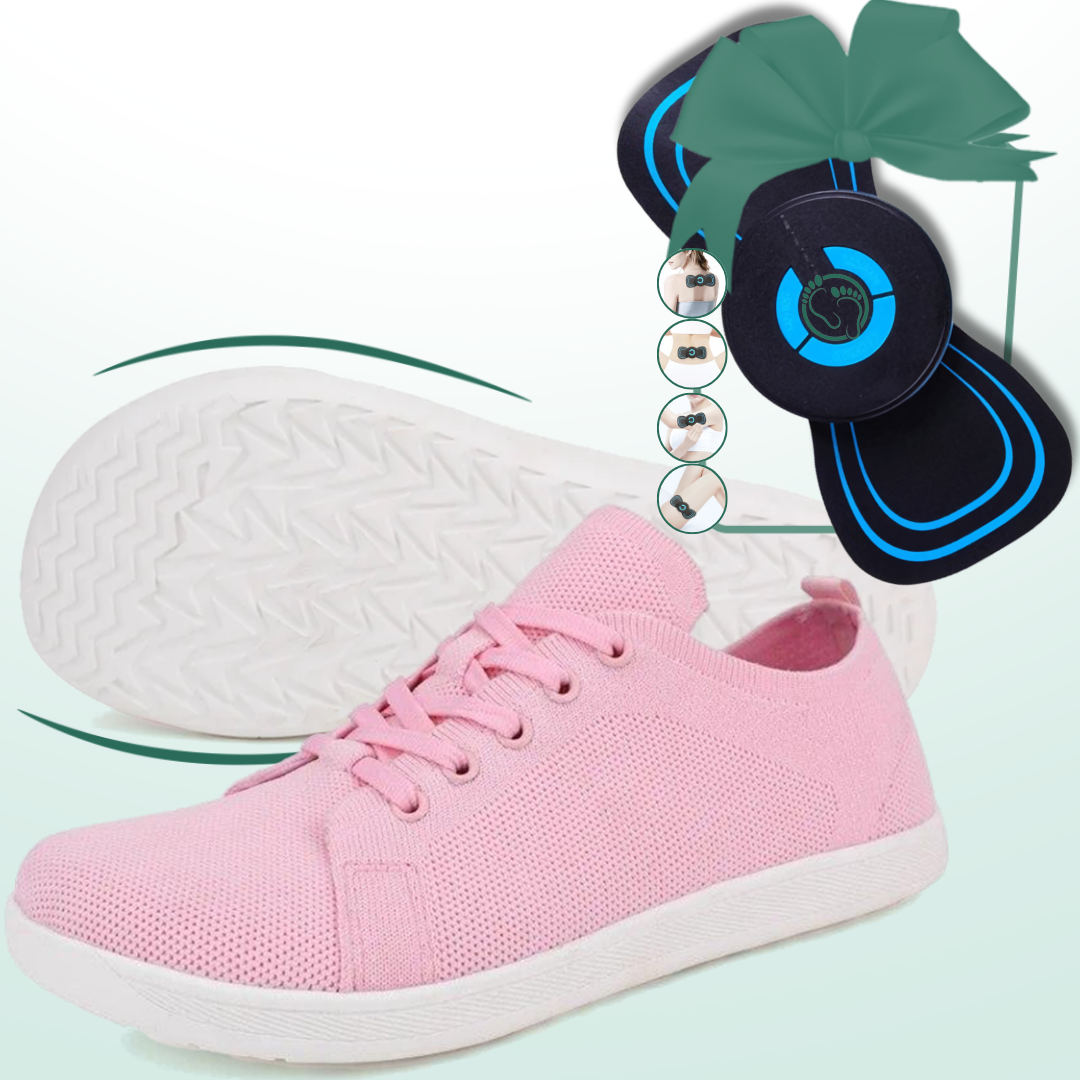 Lorry Vamp Barfußschuhe Knit Rosa - Barfußabenteuer und Massageparty