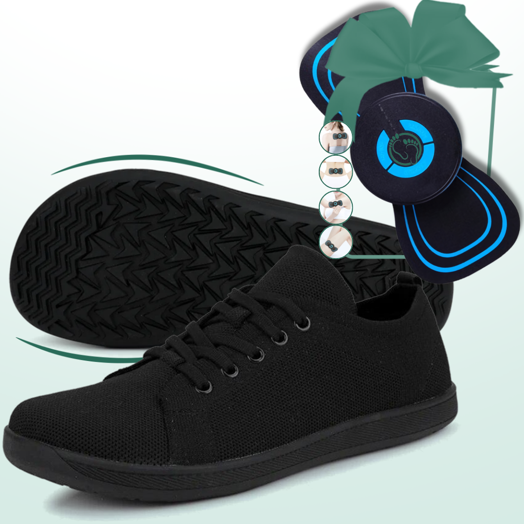 Lorry Vamp Barfußschuhe Knit Schwarz - Schuh-Revolution und Massage-Fusion