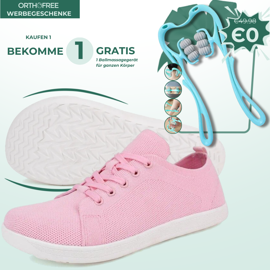 Lorry Vamp Barfußschuhe Knit Rosa - Laufwunder und Handgenuss