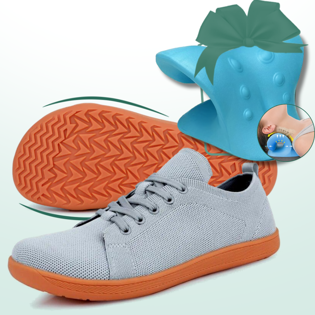 Lorry Vamp Barfußschuhe Knit Hellgrau - Schuhspaß und Nackenfreude