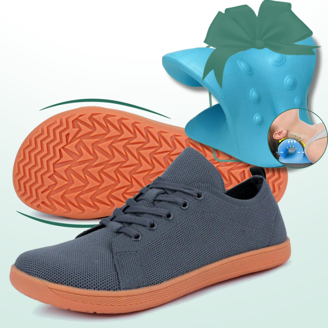 Lorry Vamp Barfußschuhe Knit Grau - Schuhfit und Nackenentspannung