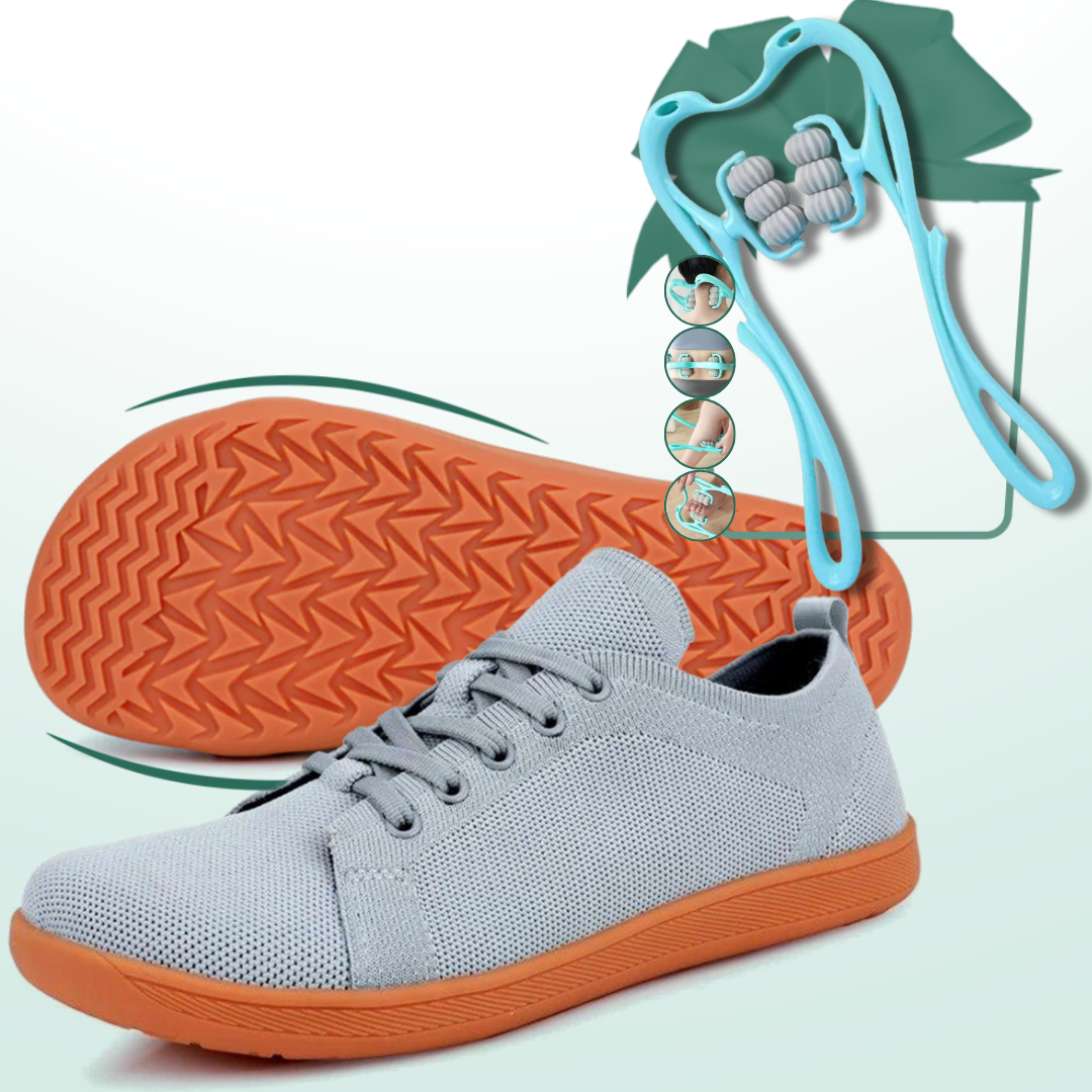 Lorry Vamp Barfußschuhe Knit Hellgrau - Schuhtraum und Handheilung