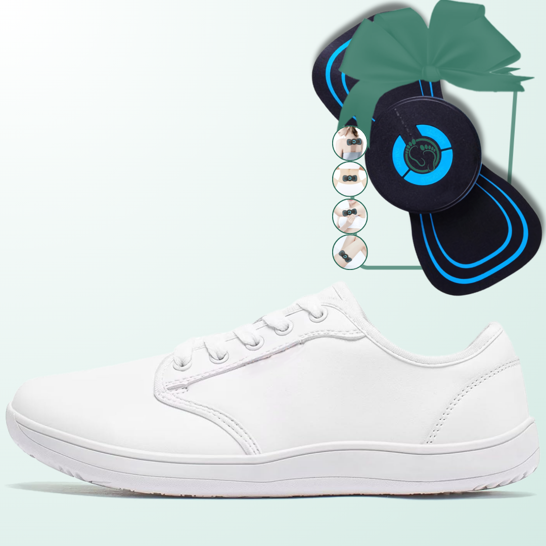 Lorry Vamp Barfußschuhe Leder Weiß - Barfußfreude und Massagegenuss