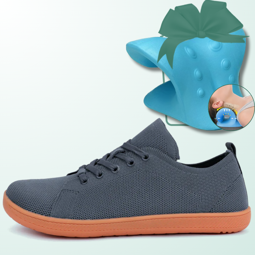 Lorry Vamp Barfußschuhe Knit Grau - Schuhfit und Nackenentspannung