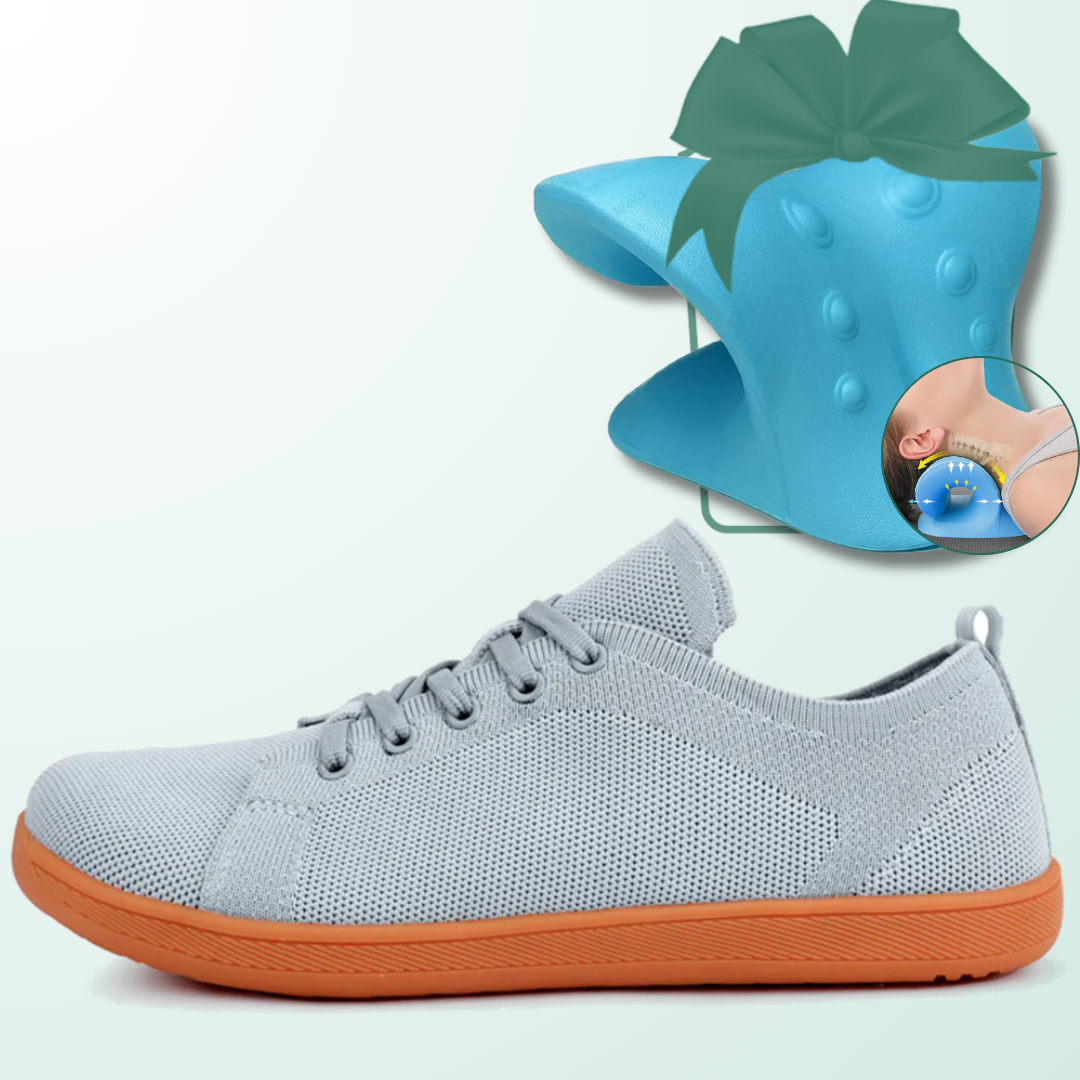 Lorry Vamp Barfußschuhe Knit Hellgrau - Schuhspaß und Nackenfreude