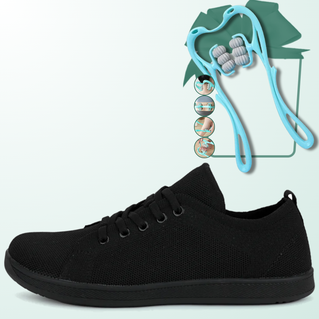 Lorry Vamp Barfußschuhe Knit Schwarz - Barfußabenteuer und Handmassageglück