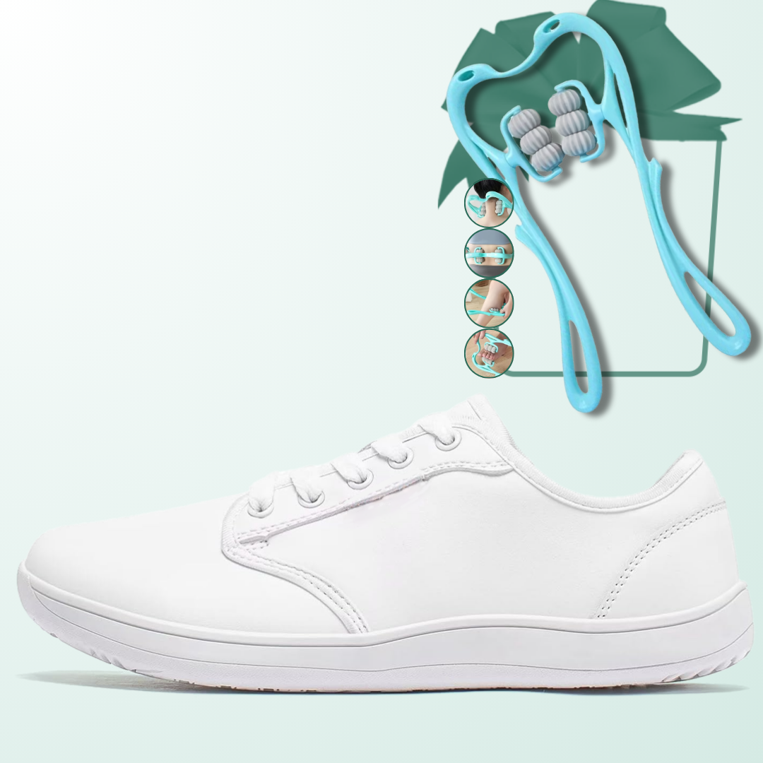 Lorry Vamp Barfußschuhe Leder Weiß - Barfußabenteuer und Handharmonie