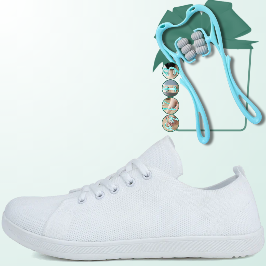 Lorry Vamp Barfußschuhe Knit Weiß - Barfuß und Handheld-Harmonie