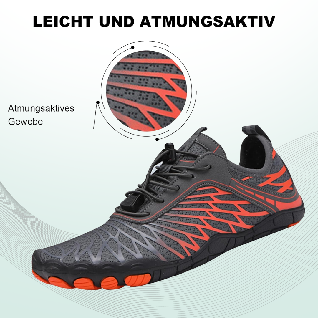 Wellentanz Barfußschuhe Mesh - Grau