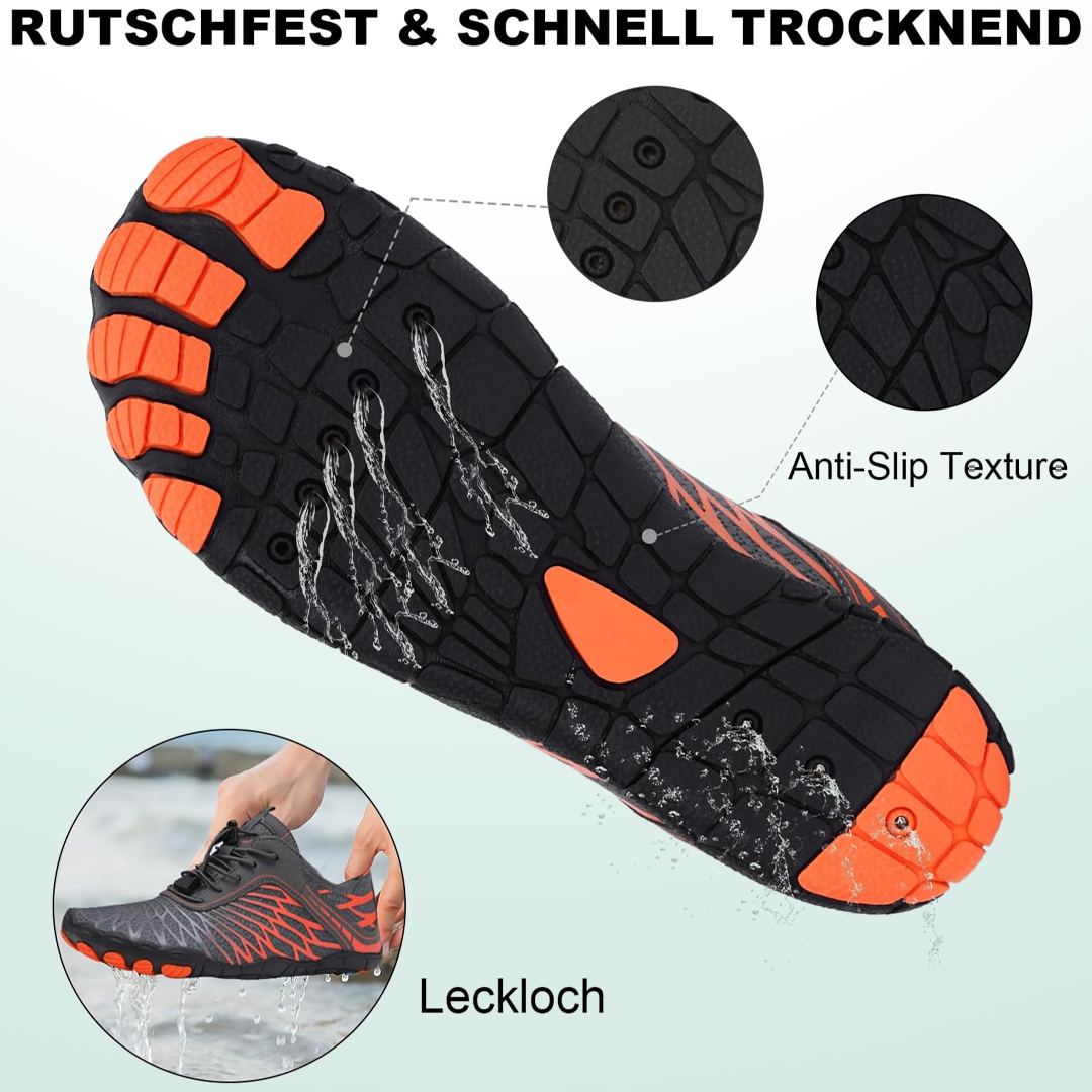 Wellentanz Barfußschuhe Mesh - Grau