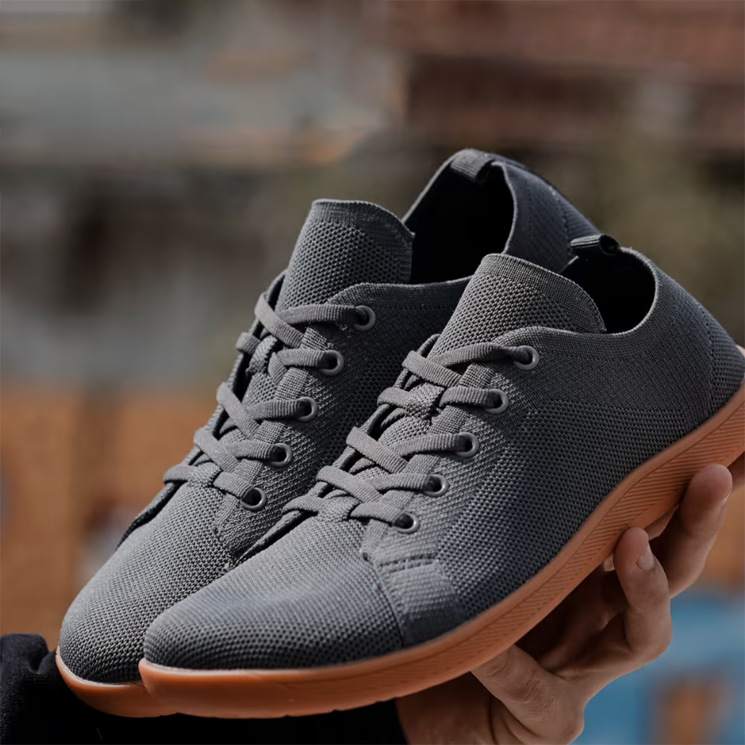 Lorry Vamp Barfußschuhe Knit Dunkle - Natürliche und Flott Unterwegs