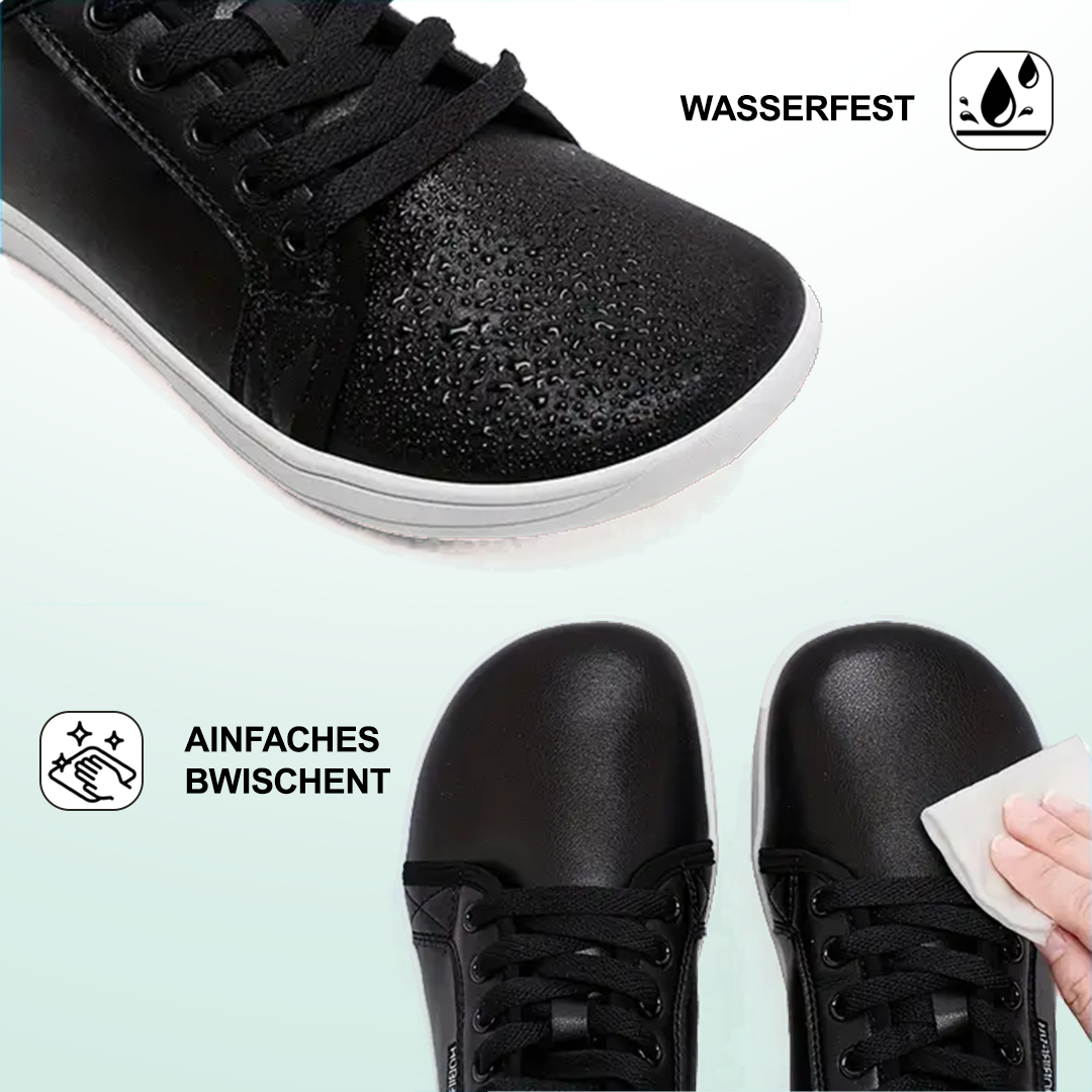 Lorry Vamp Barfußschuhe Leder - Schwarz