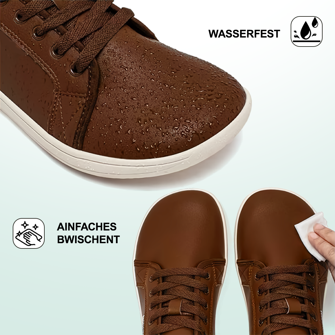 Lorry Vamp Barfußschuhe Leder Braun - Schuh und Nacken-Luxus