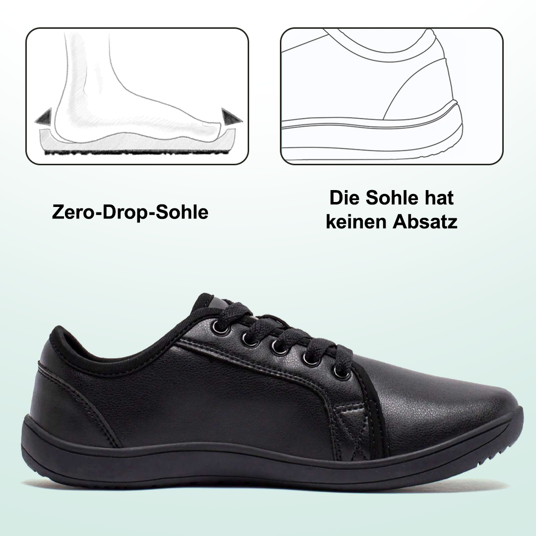 Lorry Vamp Barfußschuhe Leder - Schwarz