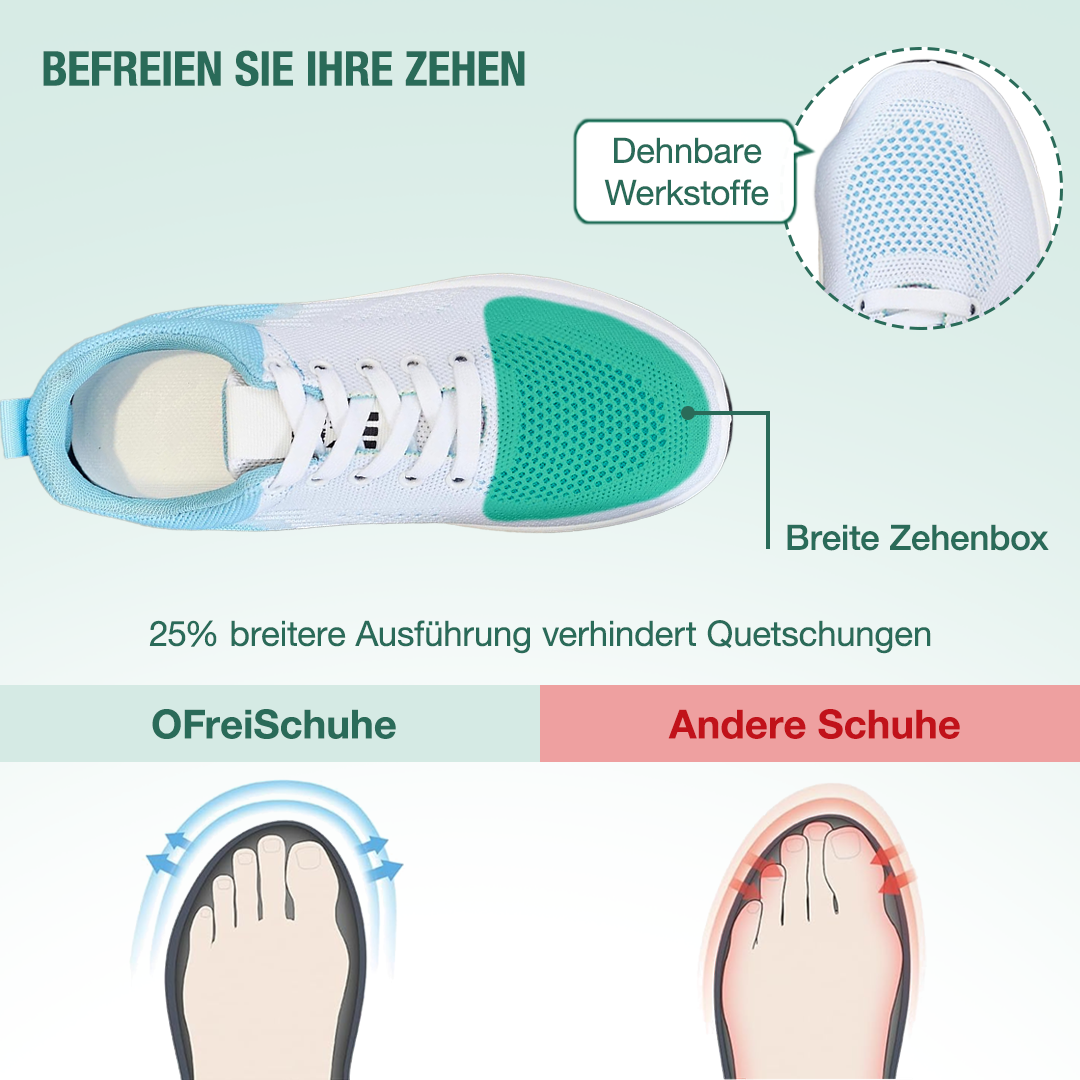 WalkMora Orthopädische Schuhe - Blau Weiß