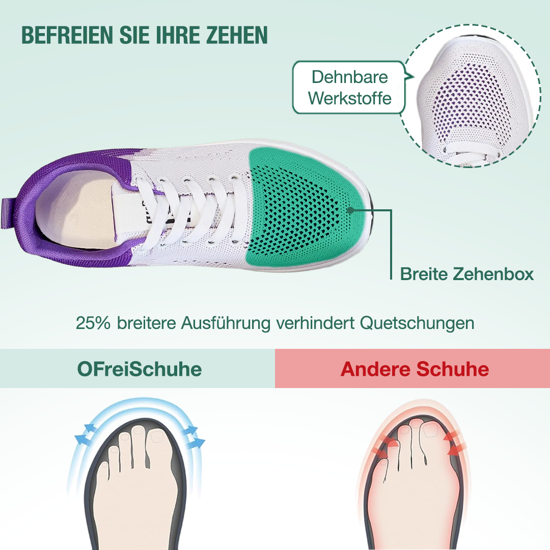 WalkMora Orthopädische Schuhe - Weiß Lila