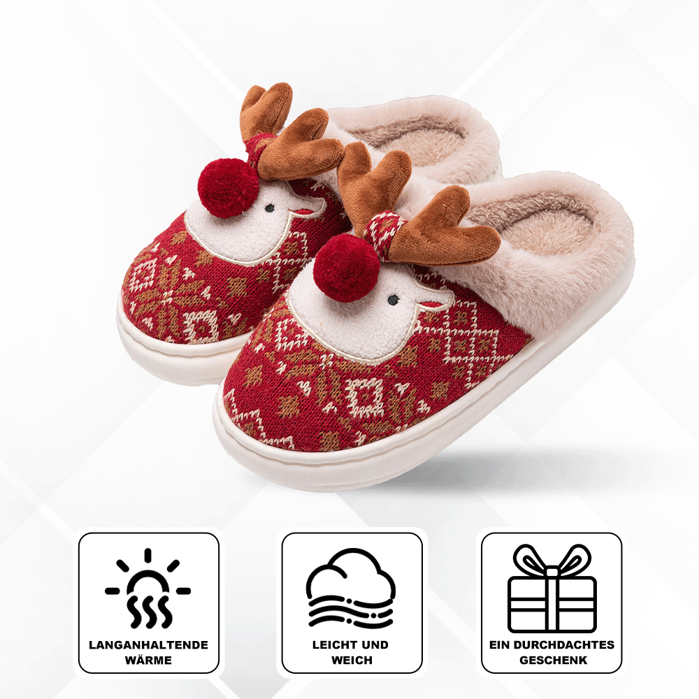 StarJoy-Kuschelige Rentier-Pantoffeln – Wärmend & Süß für Weihnachten