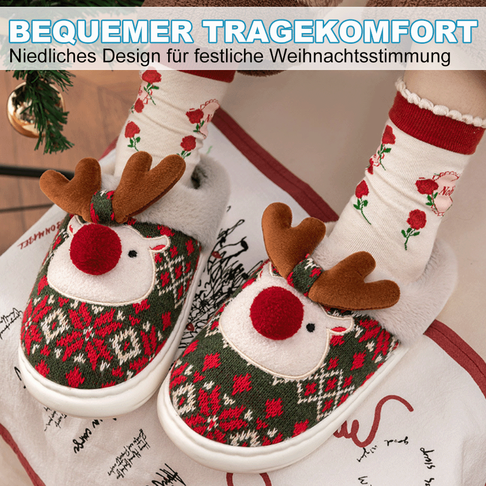 StarJoy-Kuschelige Rentier-Pantoffeln – Wärmend & Süß für Weihnachten