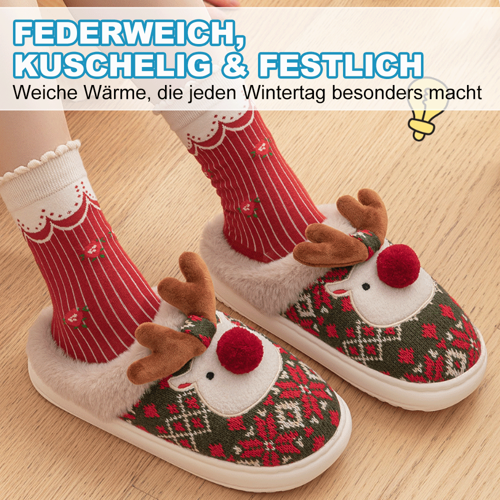 StarJoy-Kuschelige Rentier-Pantoffeln – Wärmend & Süß für Weihnachten