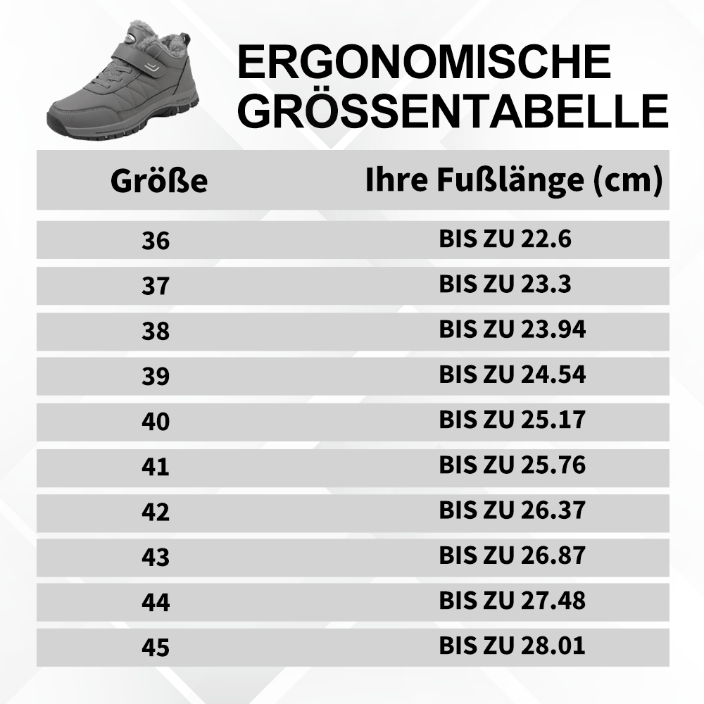 OrthoStabil Leder - Schmerzlindernde, Wasserdichte & Isolierte Ergonomische Komfortschuhe