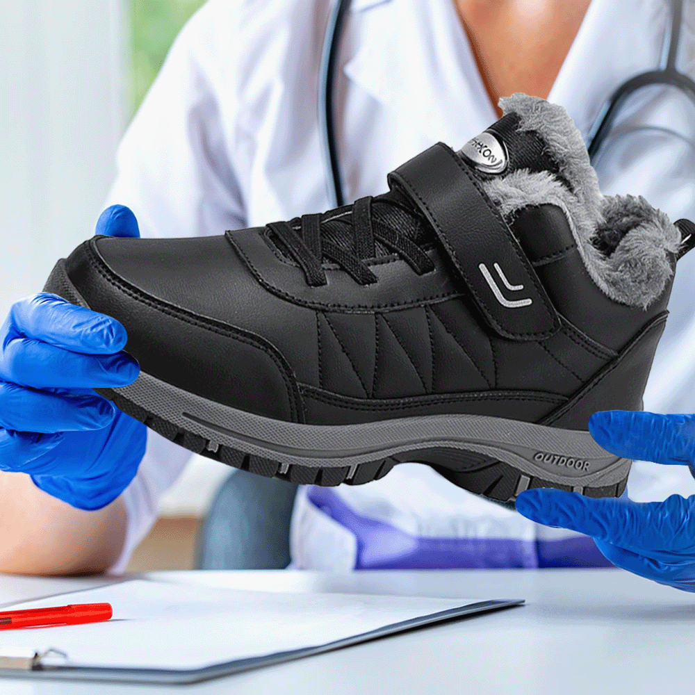 OrthoStabil Leder - Schmerzlindernde, Wasserdichte & Isolierte Ergonomische Komfortschuhe