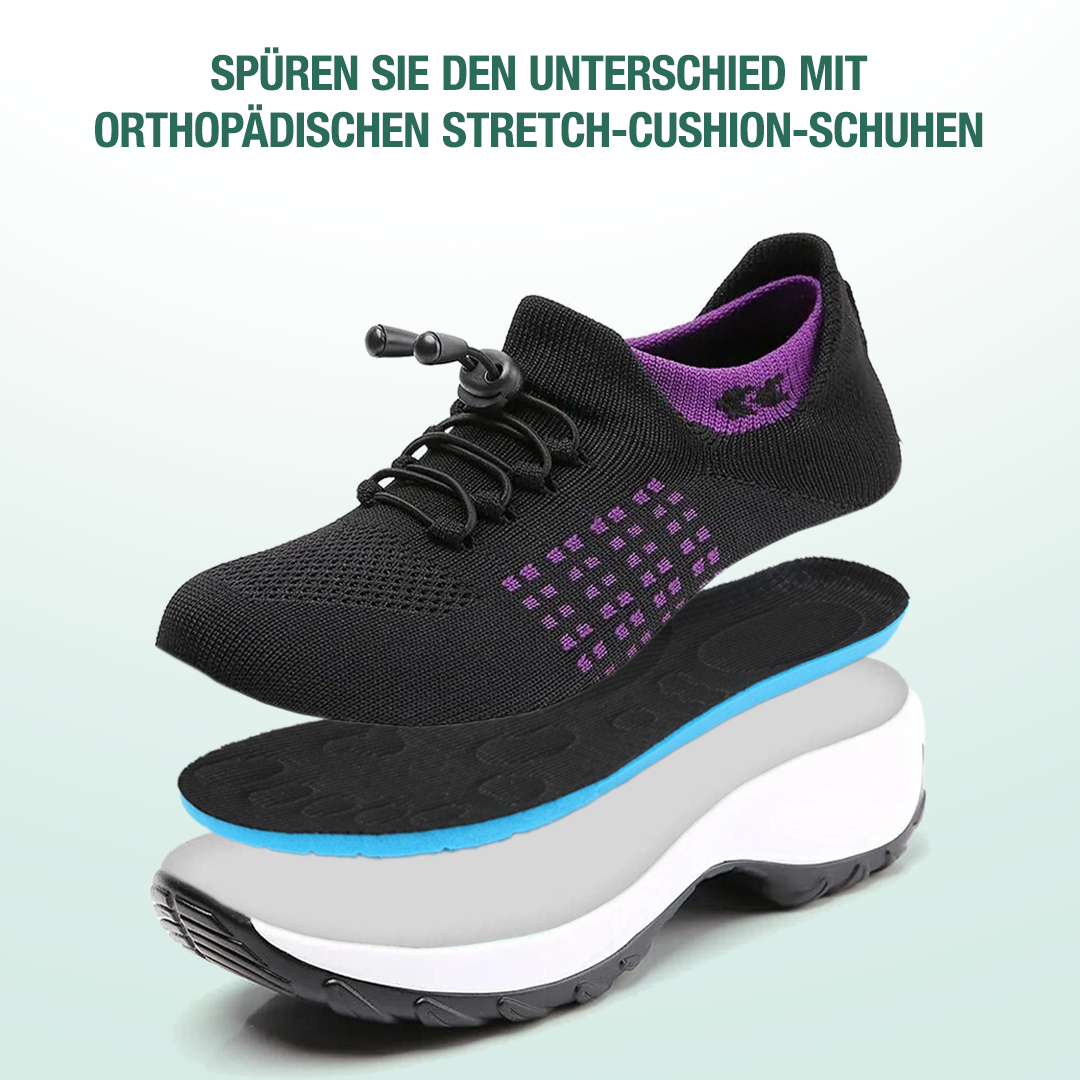 Ambulo Orthopädische Schuhe Strickstoff - Lila Schwarz