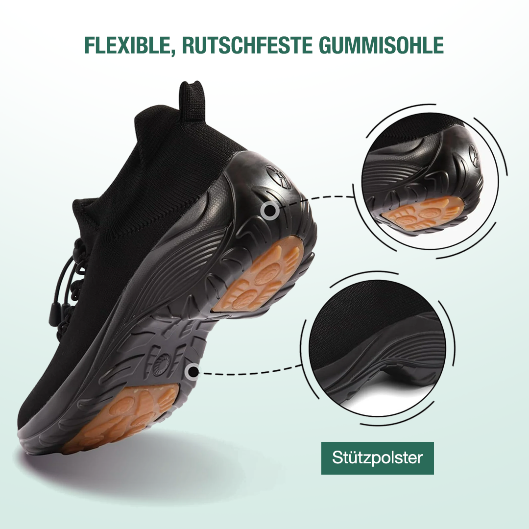 Ambulo Orthopädische Schuhe Strickstoff - Alles Schwarz