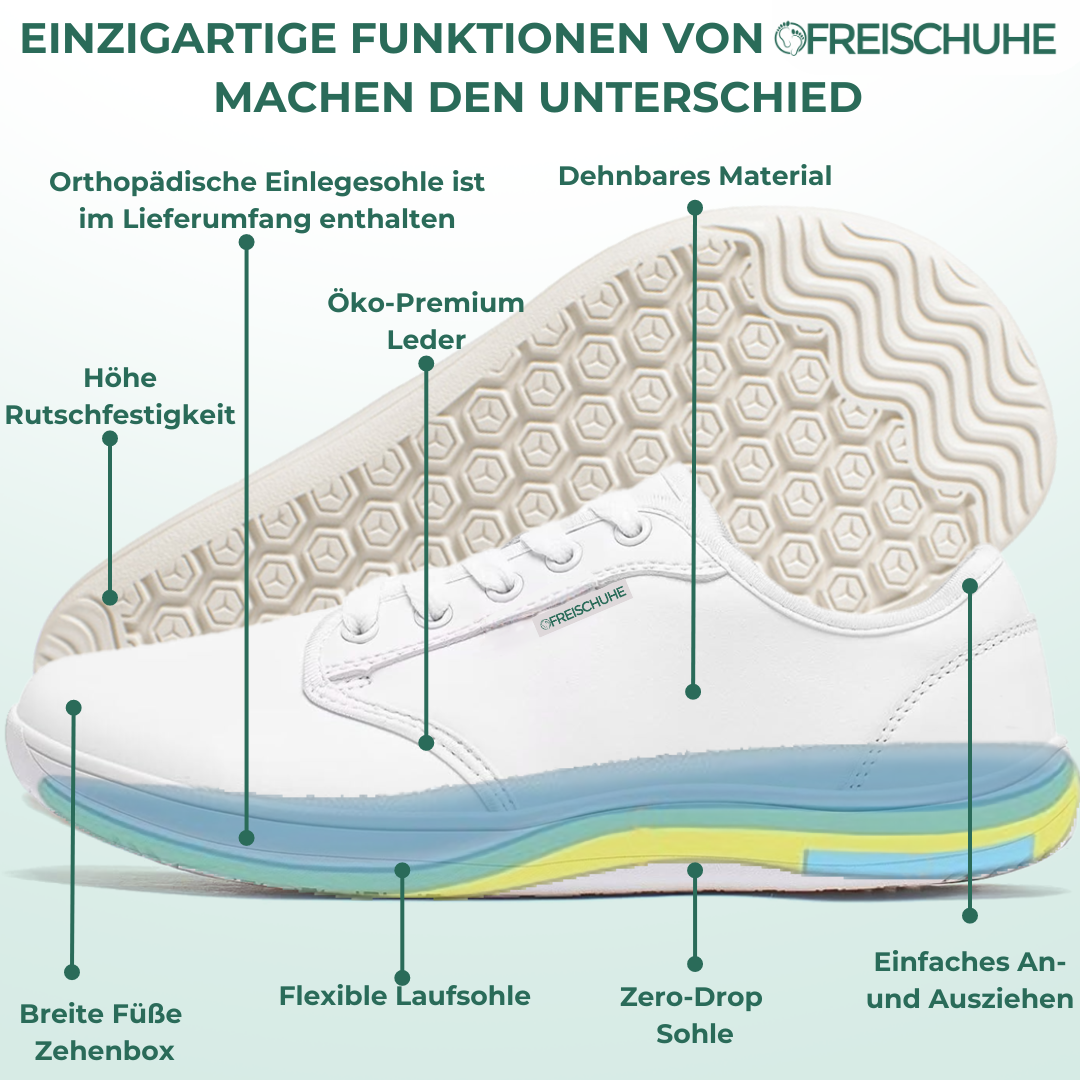 Lorry Vamp Barfußschuhe Leder - Weiß