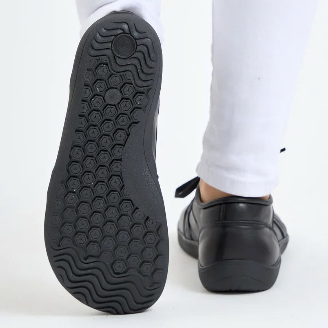 Lorry Vamp Barfußschuhe Leder - Schwarz