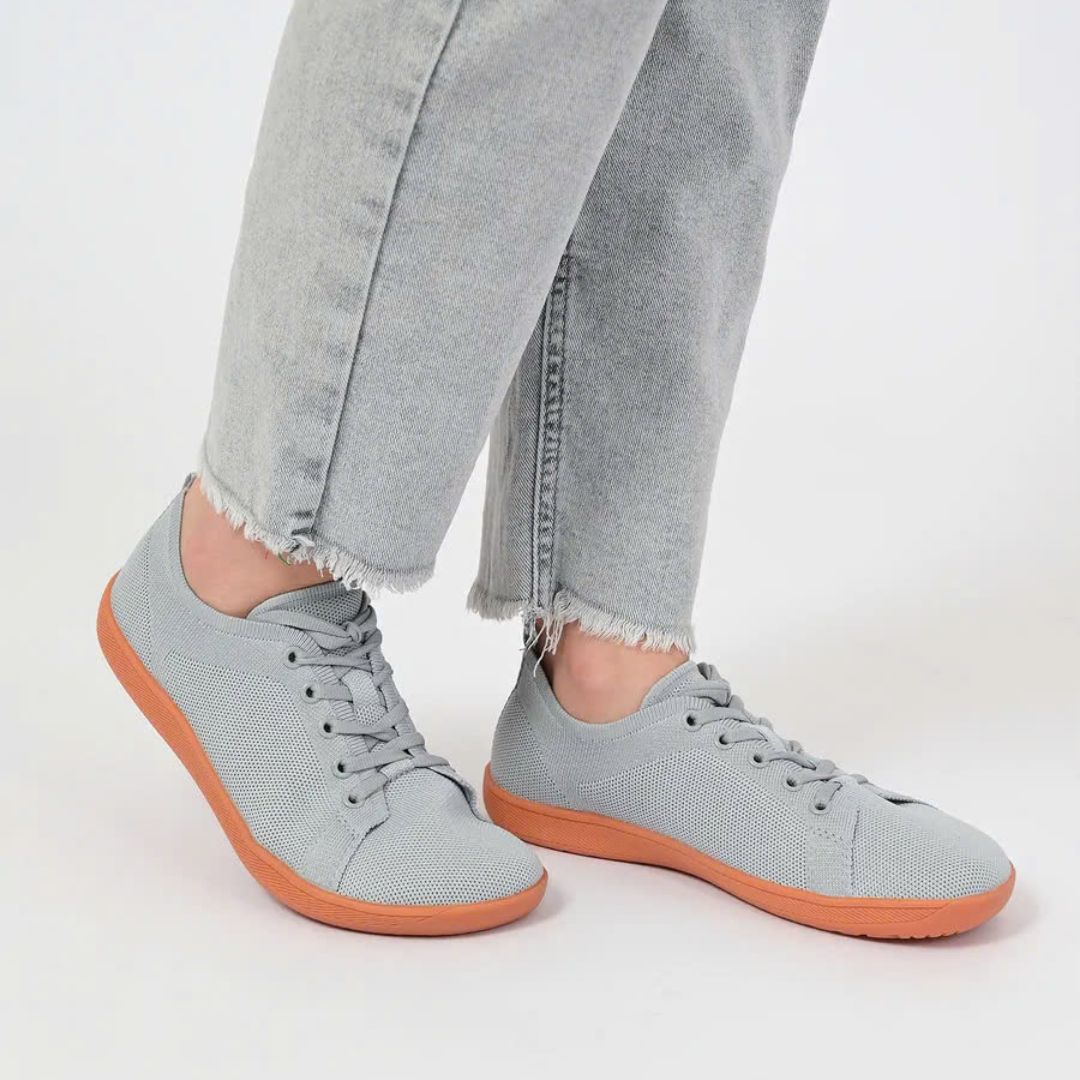 Lorry Vamp Barfußschuhe Knit - Hellgrau