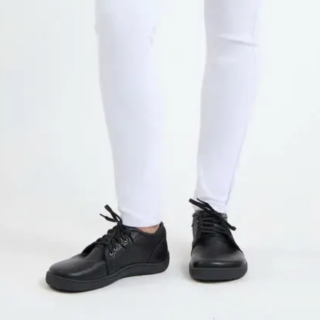 Lorry Vamp Barfußschuhe Leder - Schwarz