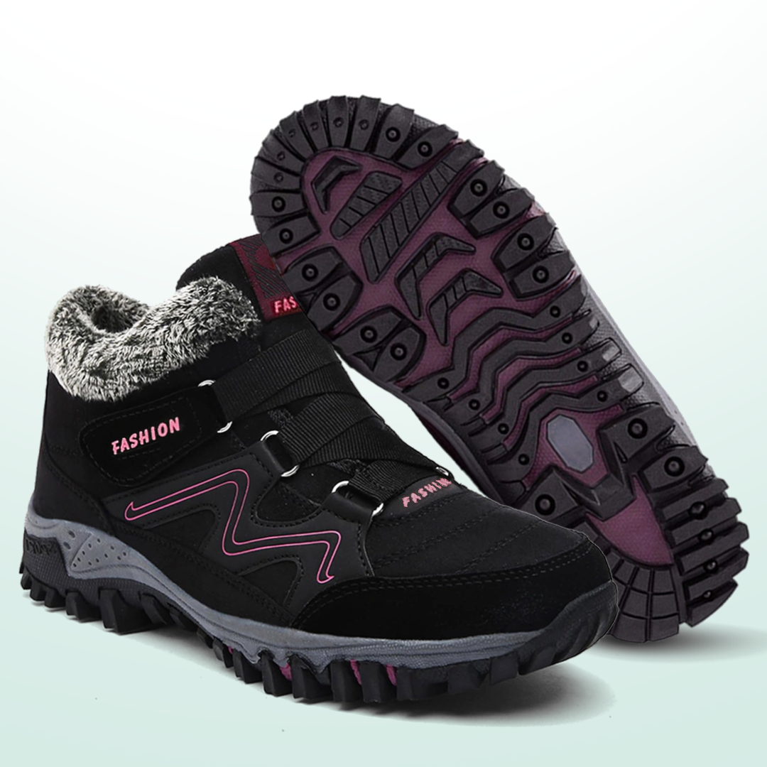 Solvema Orthopädische Winterschuhe - Rosa Schwarz