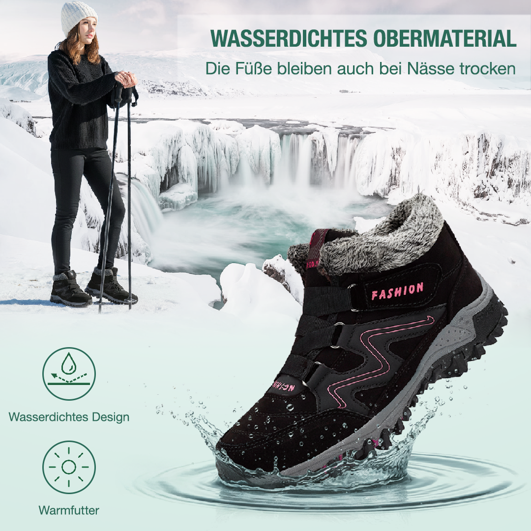 Solvema Orthopädische Winterschuhe - Rosa Schwarz