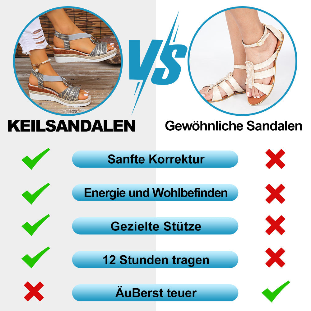 Orthopädische , Stilvolle Keilsandalen Für Zusätzlichen Komfort